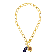 sienna gold chain necklace with zirconia pendant